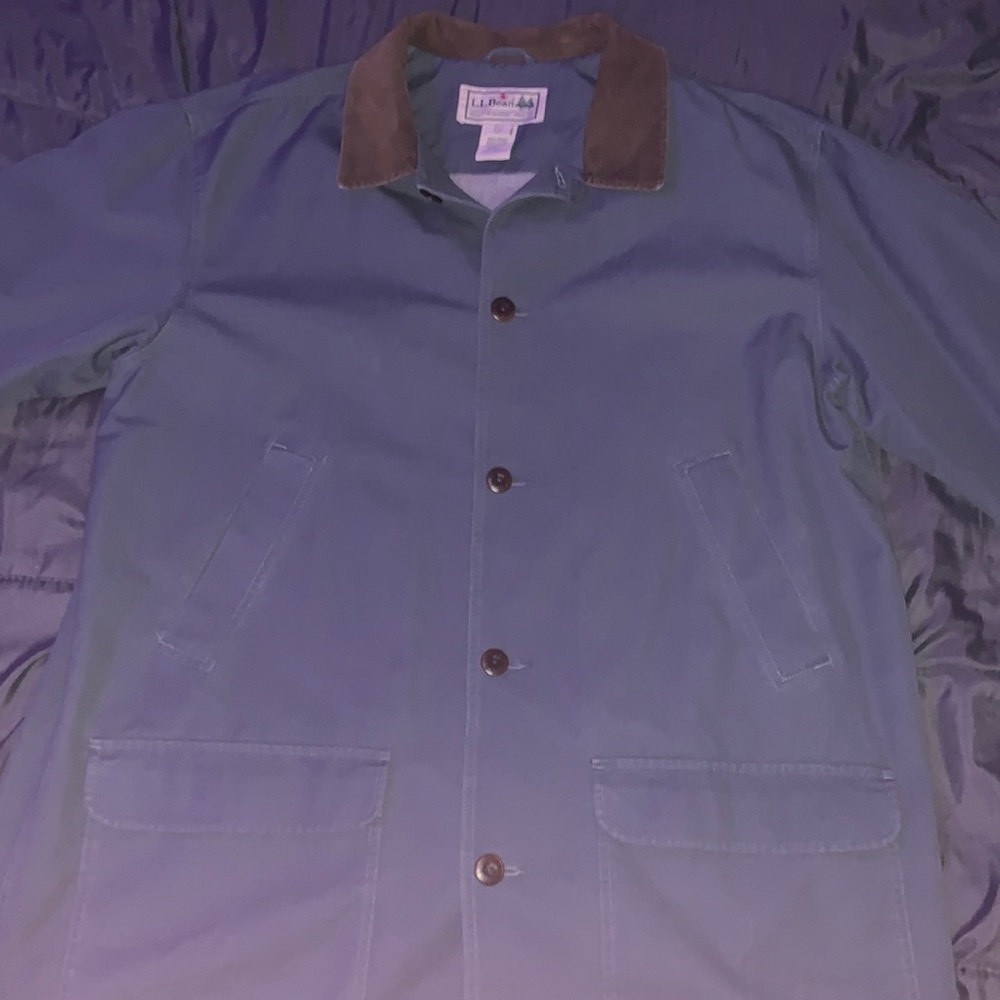Light blue L.L Bean barn chore coat